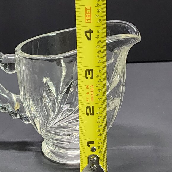 Vintage Indiana Clear Glass Willow Pattern Creamer and Sugar Bowl SET - Picture 12 of 13